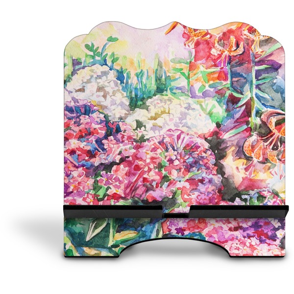 Watercolor Floral Stylized Tablet Stand - Front without iPad