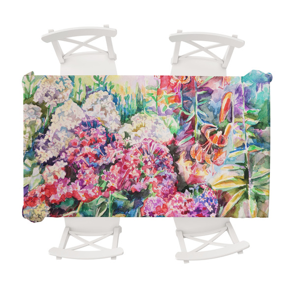 Custom Watercolor Floral Tablecloth - 58"x102"