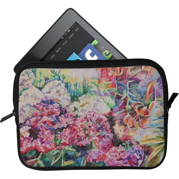 Custom Watercolor Floral Tablet Case / Sleeve - Small