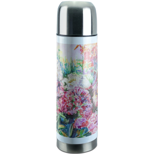 Custom Watercolor Floral Stainless Steel Thermos