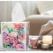 Watercolor Floral Tissue Box - LIFESTYLE