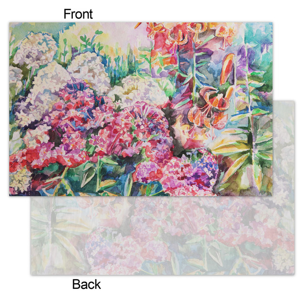 Watercolor Floral Tissue Paper - Heavyweight - Small - Front & Back