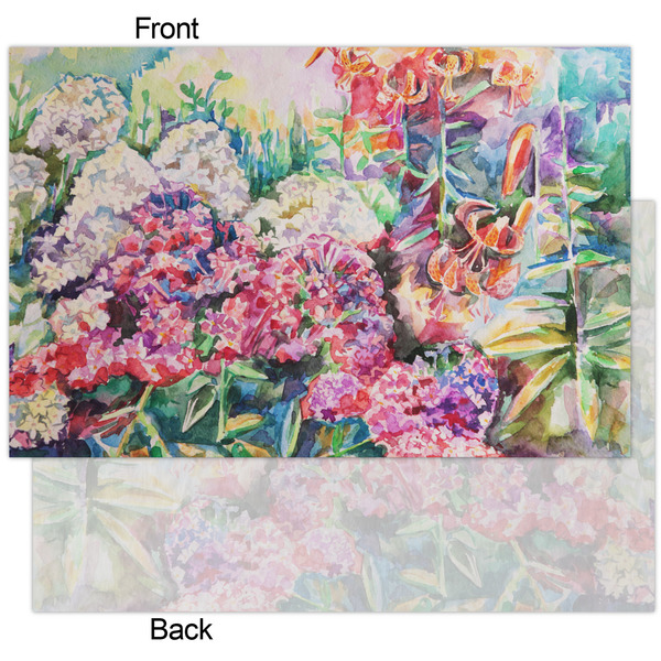Watercolor Floral Tissue Paper - Heavyweight - XL - Front & Back
