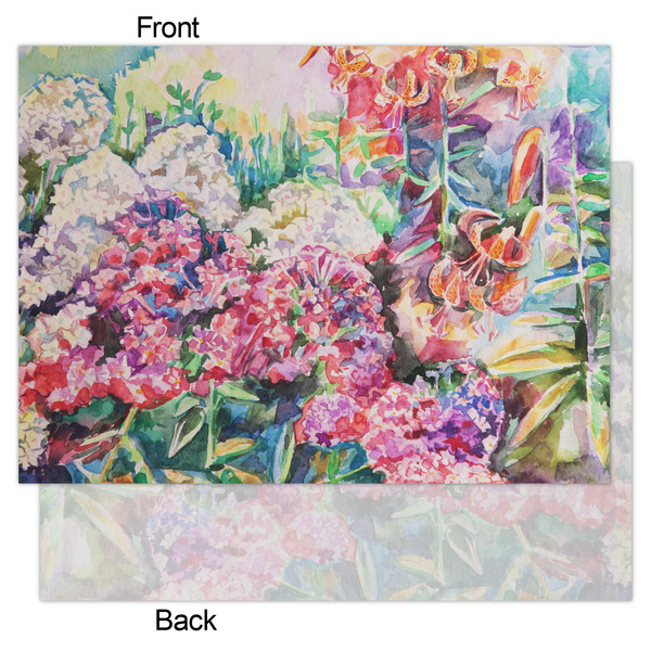 Watercolor Floral Tissue Paper - Lightweight - Large - Front & Back
