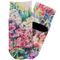 Watercolor Floral Toddler Ankle Socks - Single Pair - Front and Back