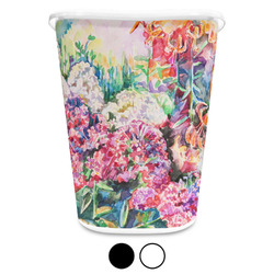 Watercolor Floral Waste Basket