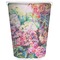 Watercolor Floral Trash Can White