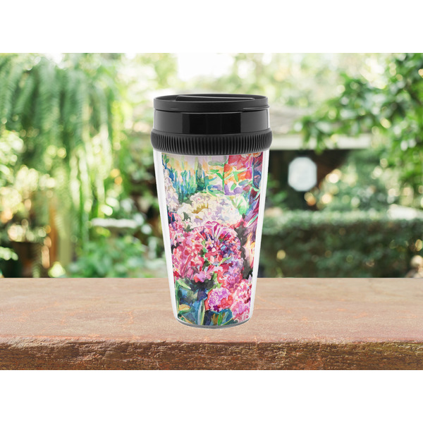 Watercolor Floral Travel Mug Lifestyle (Personalized)