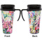 Watercolor Floral Travel Mug with Black Handle - Approval