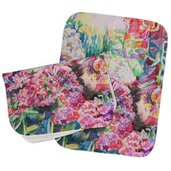 Watercolor Floral Burp Cloths - Fleece - Set of 2