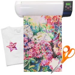 Watercolor Floral Heat Transfer Vinyl Sheet (12"x18")
