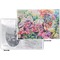 Watercolor Floral Vinyl Passport Holder - Flat Front and Back