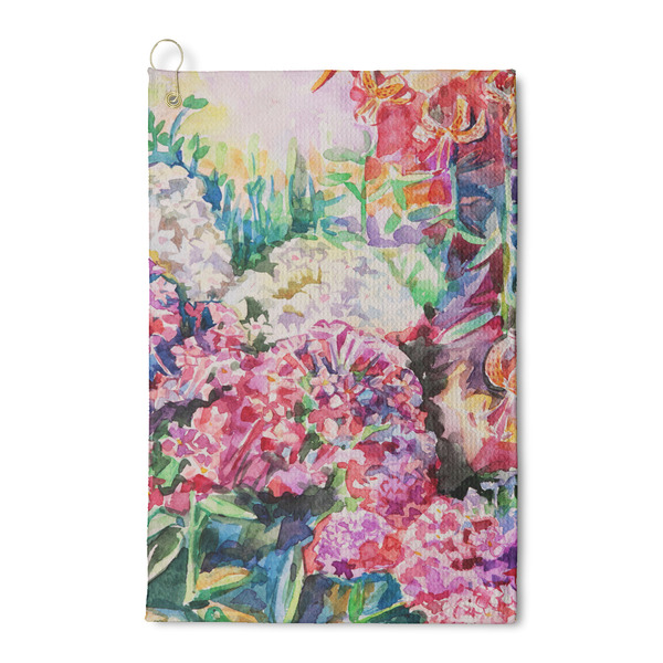 Custom Watercolor Floral Waffle Weave Golf Towel