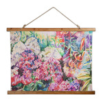 Watercolor Floral Wall Hanging Tapestry - Wide