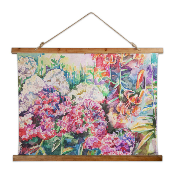 Custom Watercolor Floral Wall Hanging Tapestry - Wide