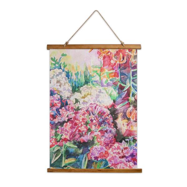 Custom Watercolor Floral Wall Hanging Tapestry - Tall