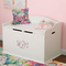 Watercolor Floral Wall Monogram on Toy Chest