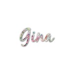 Watercolor Floral Name/Text Decal - Large