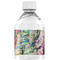 Watercolor Floral Water Bottle Label - Back View