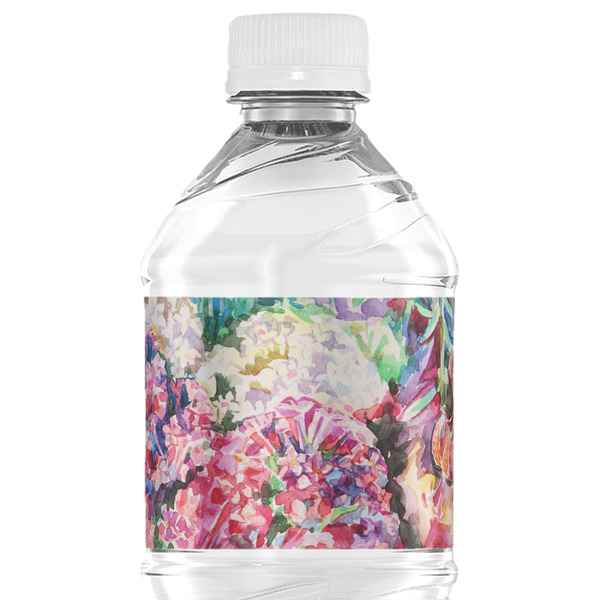 Custom Watercolor Floral Water Bottle Labels - Custom Sized