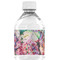 Watercolor Floral Water Bottle Labels - Custom Sized