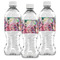 Watercolor Floral Water Bottle Labels - Front View