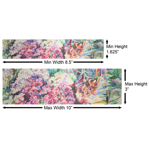 Watercolor Floral Water Bottle Labels w/ Dimensions