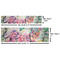 Watercolor Floral Water Bottle Labels w/ Dimensions