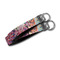 Watercolor Floral Webbing Keychain FOBs - Size Comparison