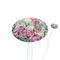 Watercolor Floral Oval Plastic Stir Sticks