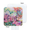 Watercolor Floral White Plastic Stir Stick - Single Sided - Square - Approval