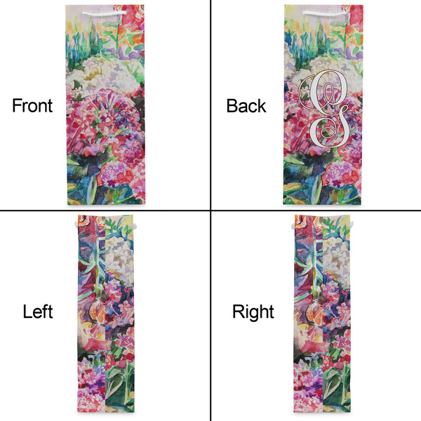 Watercolor Floral Wine Gift Bag - Gloss - Approval