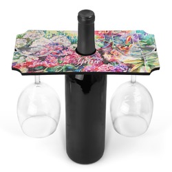 Watercolor Floral Wine Bottle & Glass Holder