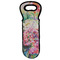 Watercolor Floral Wine Tote Bag
