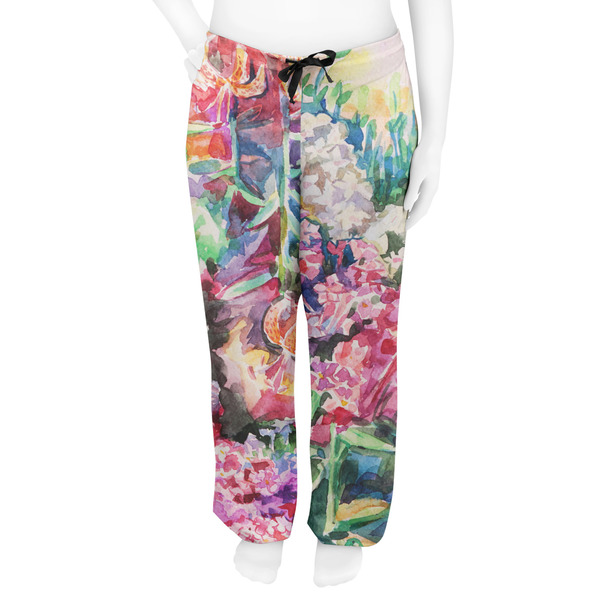 Watercolor Floral Women's Pj on model - Front