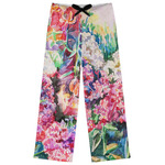Watercolor Floral Womens Pajama Pants - L