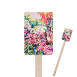 Watercolor Floral 6.25" Rectangle Wooden Stir Sticks - Double Sided