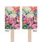 Watercolor Floral Wooden 6.25" Stir Stick - Rectangular - Double Sided - Front & Back