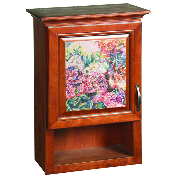 Watercolor Floral Wooden Cabinet Decal (Medium)