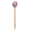 Watercolor Floral Wooden Food Pick - Oval - Single Pick