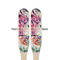 Watercolor Floral Wooden Food Pick - Paddle - Double Sided - Front & Back