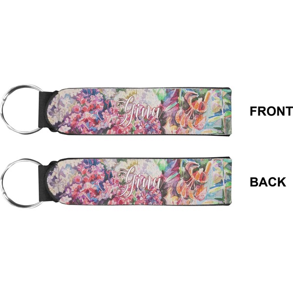 Watercolor Floral Wristlet (Front + Back)