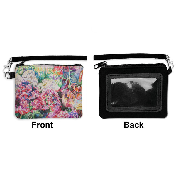 Watercolor Floral Wristlet ID Cases - Front & Back