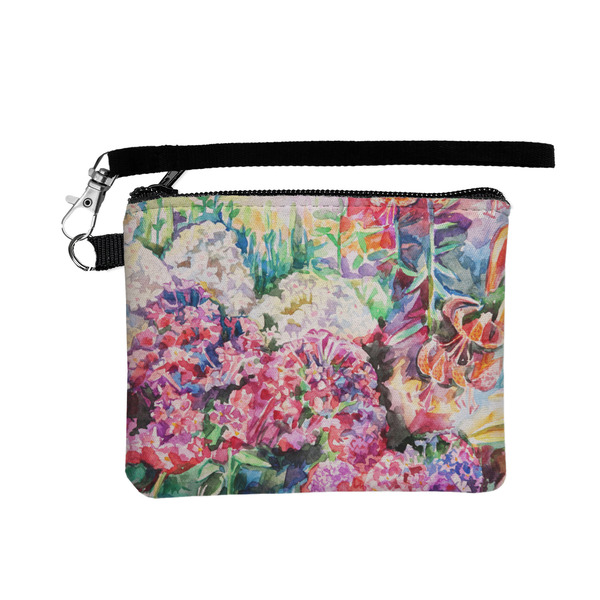 Custom Watercolor Floral Wristlet ID Case