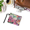 Watercolor Floral Wristlet ID Cases - LIFESTYLE