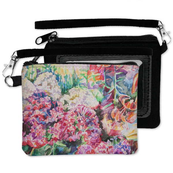 Watercolor Floral Wristlet ID Cases - MAIN