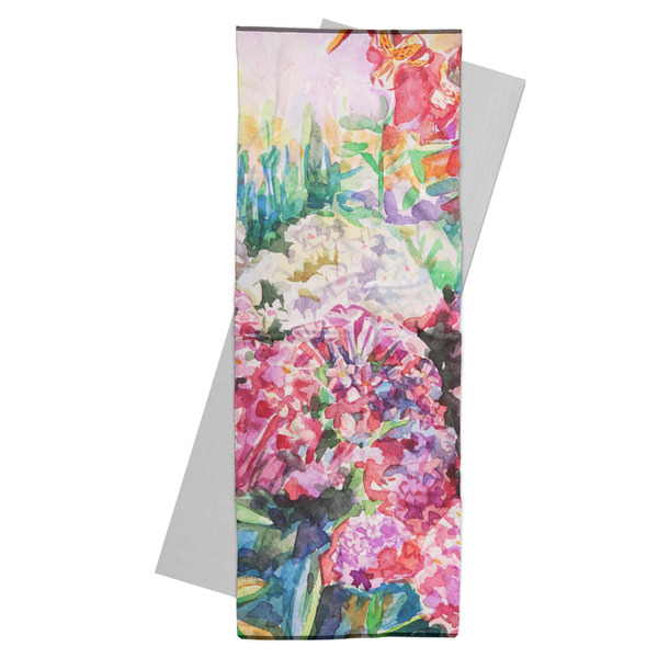 Custom Watercolor Floral Yoga Mat Towel
