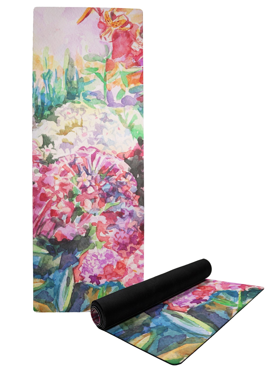 Watercolor Floral Yoga Mat YouCustomizeIt