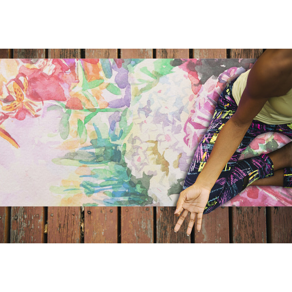 Watercolor Floral Yoga Mats - LIFESTYLE