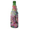 Watercolor Floral Zipper Bottle Cooler - ANGLE (bottle)